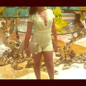 Yellow Lace One Piece